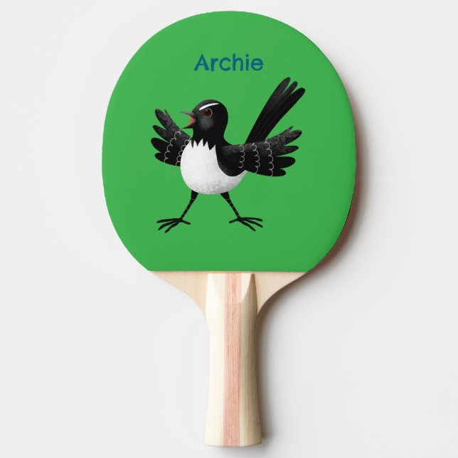Pala De Ping Pong Personalizado australiano Willie Wagtail personali (Anverso)