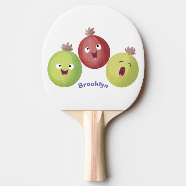 Pala De Ping Pong Personalizado cantante de trío de gooseberry (Anverso)