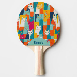 Pala De Ping Pong Personalizado Cat Lover Único Tema Gato