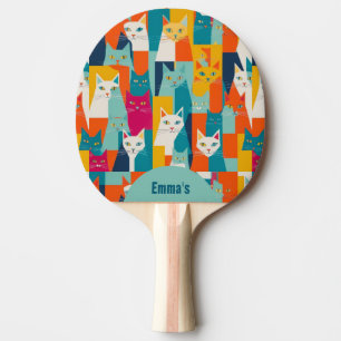 Pala De Ping Pong Personalizado Cat Lover Único Tema Gato
