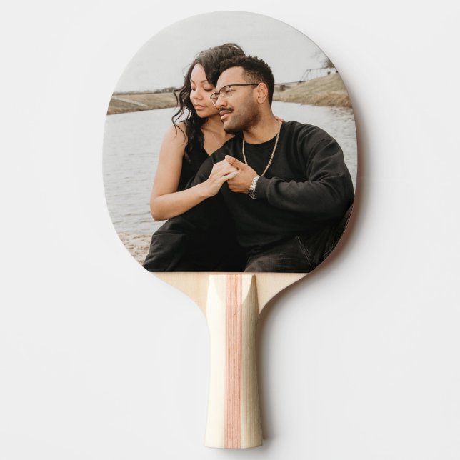 Pala De Ping Pong Personalizado Couple Photo Keepsake (Anverso)