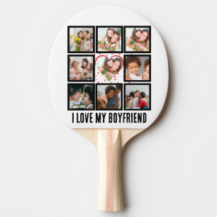 Pala De Ping Pong Personalizado Cute Amo a mi novio 9 Composición de