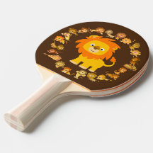 Personalizado Cute Lion Mandala Ping Pong Paddle