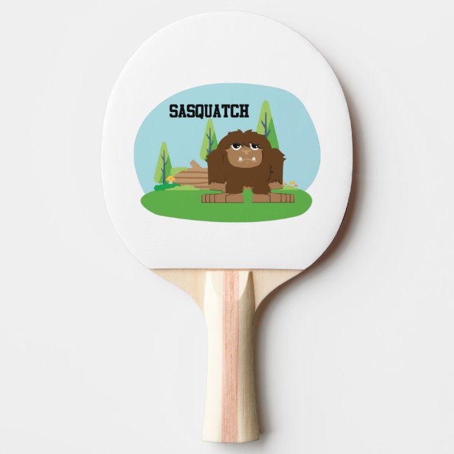 Pala De Ping Pong Personalizado Cute Sasquatch (Anverso)