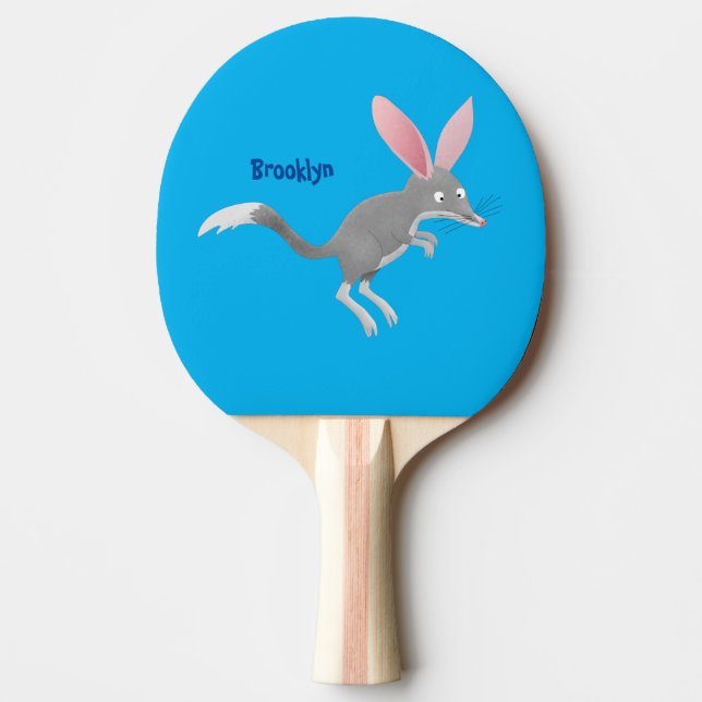 Pala De Ping Pong Personalizado de bilby australiano feliz (Anverso)