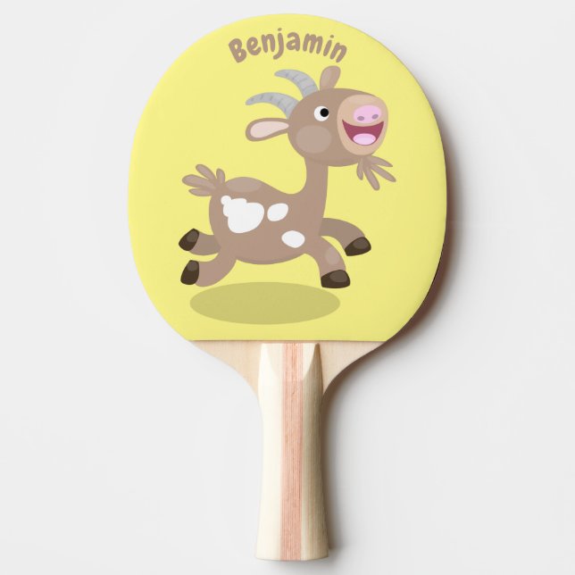 Pala De Ping Pong Personalizado de cabra alegre (Anverso)