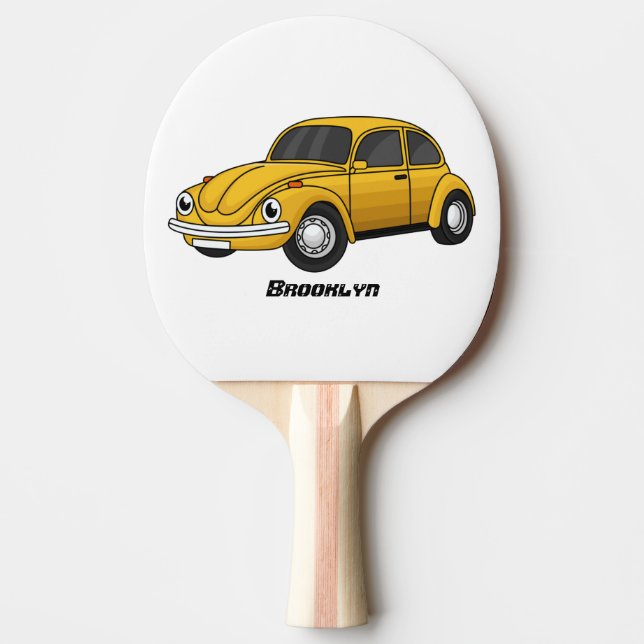 Pala De Ping Pong Personalizado de coche clásico (Anverso)