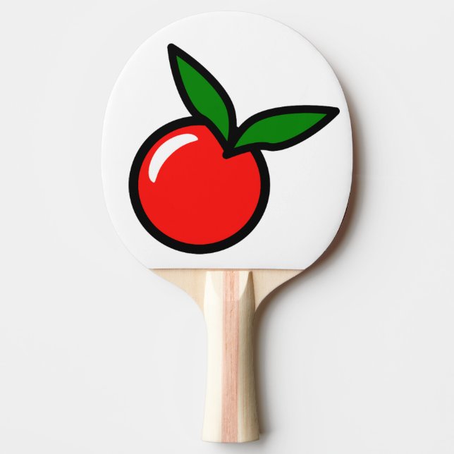 Pala De Ping Pong Personalizado de cocina divertida de Apple Cherry  (Anverso)