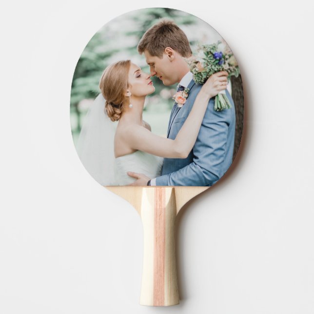 Pala De Ping Pong Personalizado de fotografía Boda personalizada (Anverso)
