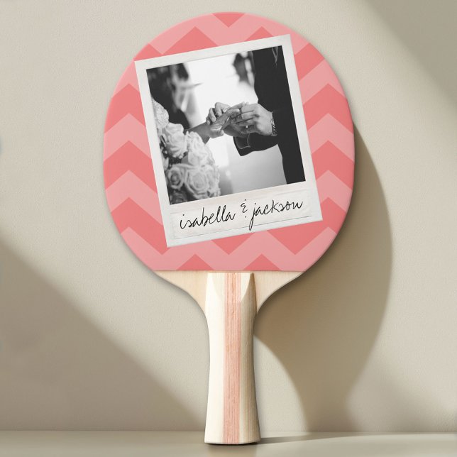 Pala De Ping Pong Personalizado de fotograma retro fotográfico de In (Custom Pin Pong Paddle with Photo Collage)