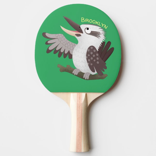 Pala De Ping Pong Personalizado de kookaburra gracioso (Anverso)