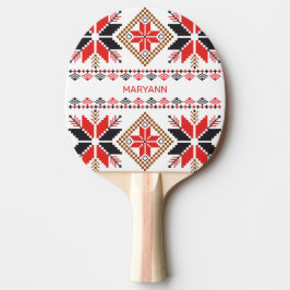 Pala De Ping Pong Personalizado de la Cruz Roja Stars Diamonds Cross