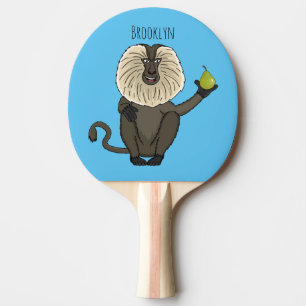 Pala De Ping Pong Personalizado de mono de burro con cola de león di
