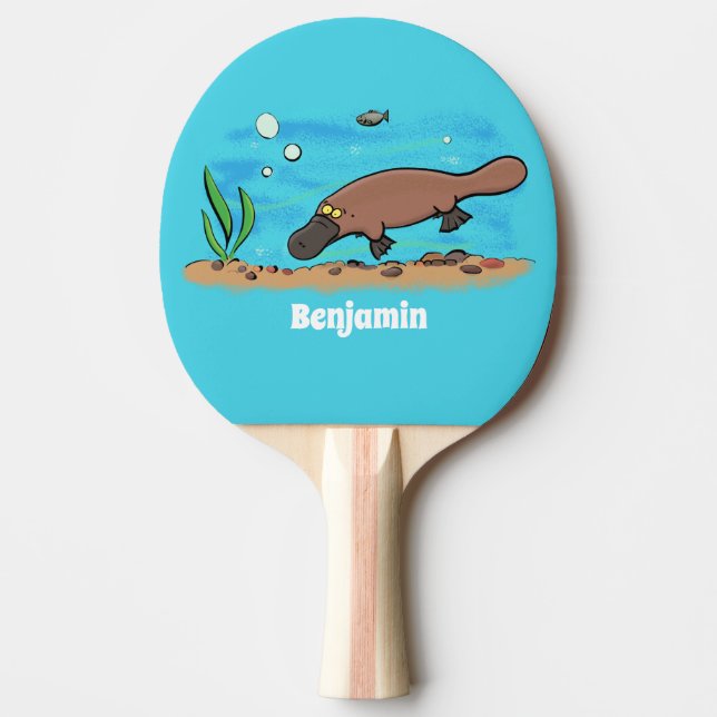 Pala De Ping Pong Personalizado de natación de Platypus Cute (Anverso)