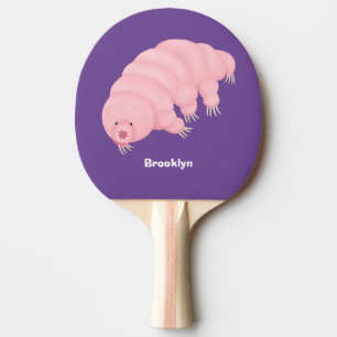 Pala De Ping Pong Personalizado de oso de agua tardígrado rosa y sua