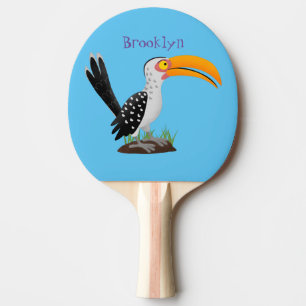 Pala De Ping Pong Personalizado de pájaro safari de buey amarillo di