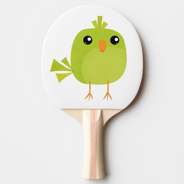 Pala De Ping Pong Personalizado de pájaro verde (Anverso)