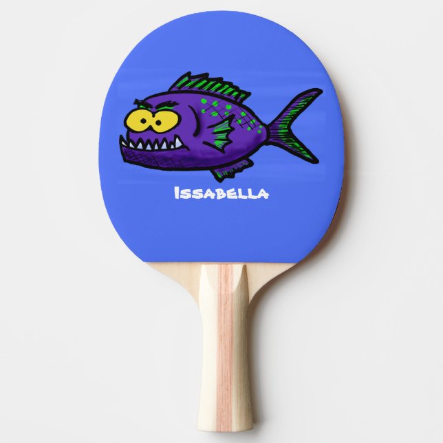 Pala De Ping Pong Personalizado de pescado piraña (Anverso)