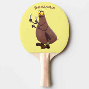 Pala De Ping Pong Personalizado de pulgas fea hambrienta