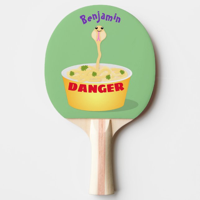 Pala De Ping Pong Personalizado de serpientes de fideos de pelo hues (Anverso)