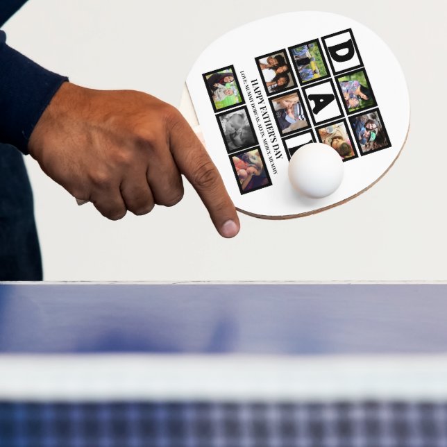 Pala De Ping Pong Personalizado elegante Feliz Día de los Padres 9 C (in situ)