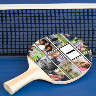 Pala De Ping Pong Personalizado Familia Monograma 11 Collage de foto
