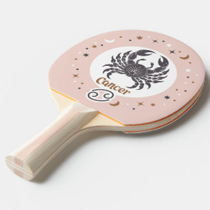 Pala De Ping Pong Personalizado Foto Cáncer de Rótulo Zodiaco
