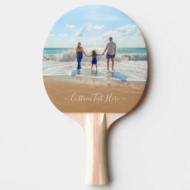Pala De Ping Pong Personalizado Foto Texto Ping Pong Paddle Su Propi (Anverso)