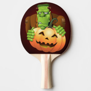 Pala De Ping Pong Personalizado Frankenstein con Calabaza