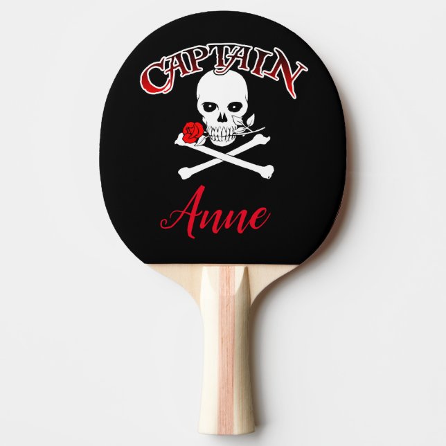 Pala De Ping Pong Personalizado Jolly Roger (Rosa) Ping Pong Paddle (Anverso)