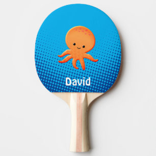 Pala De Ping Pong Personalizado lindo bebé octopus océano azul