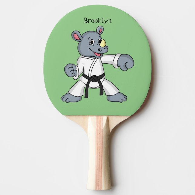 Pala De Ping Pong Personalizado lindo rhino kung fu personalizado (Anverso)