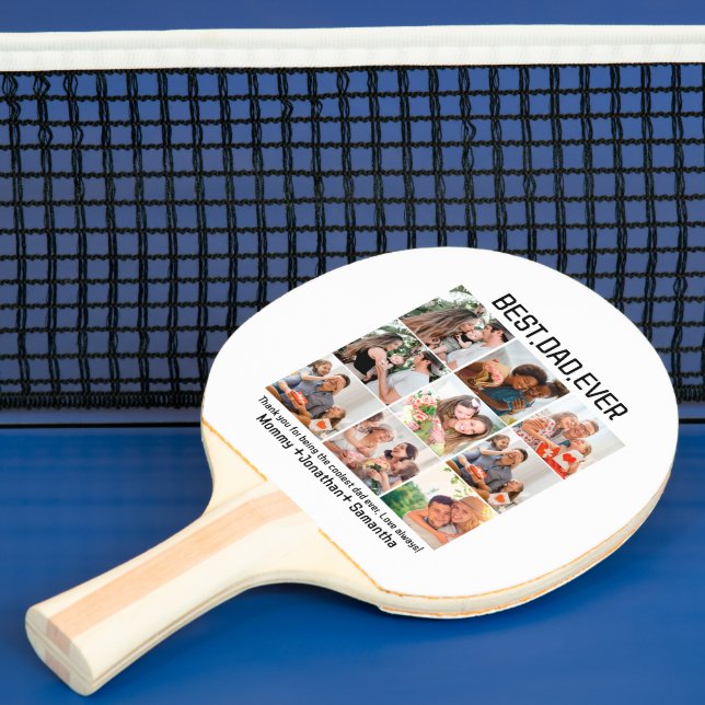 Pala De Ping Pong Personalizado Mejor Papá Nunca Padres Día 9 Collag (in situ)