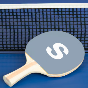 Pala De Ping Pong Personalizado Monograma Duste inicial azul
