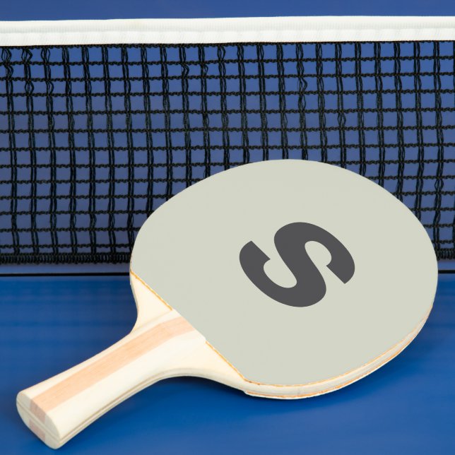Pala De Ping Pong Personalizado Monograma Salto Blanco Inicial (in situ)