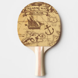 Pala De Ping Pong Personalizado Pirate mapa punto de tierra Familia