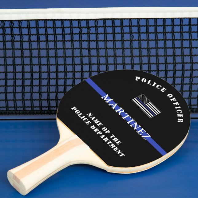 Pala De Ping Pong Personalizado policía delgada de la línea azul pol (in situ)