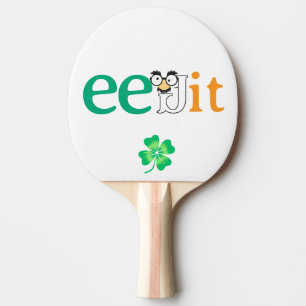 Pala De Ping Pong Personalizado Texto Eejit Irlanda Color de la band