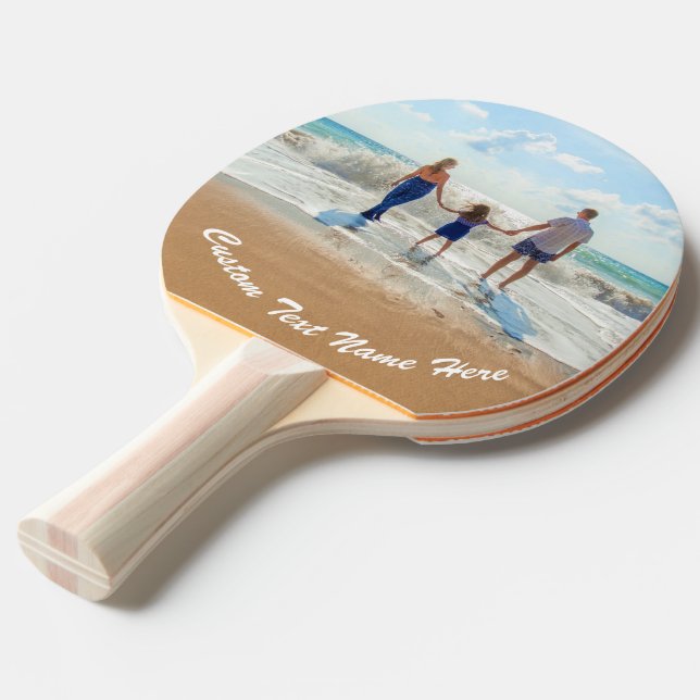 Pala De Ping Pong Personalizado Tu foto Ping Pong Paddle con nombre  (Ángulo frontal)