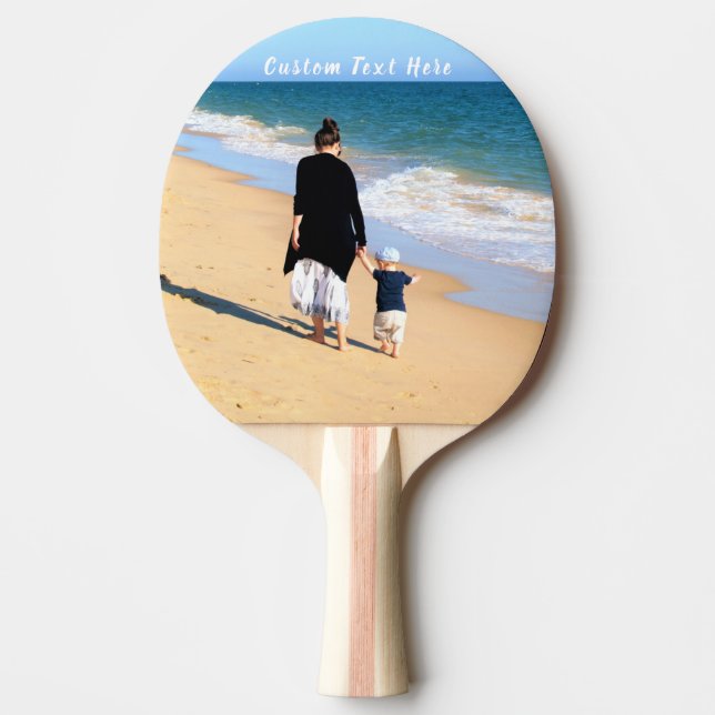 Pala De Ping Pong Personalizado Tu foto Ping Pong Paddle con nombre  (Anverso)