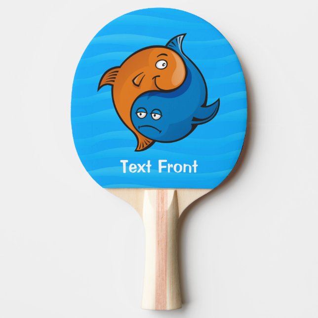 Pala De Ping Pong Personalizado Yin Yang Fish (Anverso)