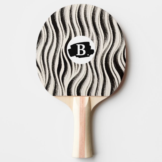 Pala De Ping Pong Personalizado Zebra Stripe Ping Pong Paddle (Anverso)