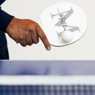 Pala De Ping Pong Personalizar el nombre inicial del monograma