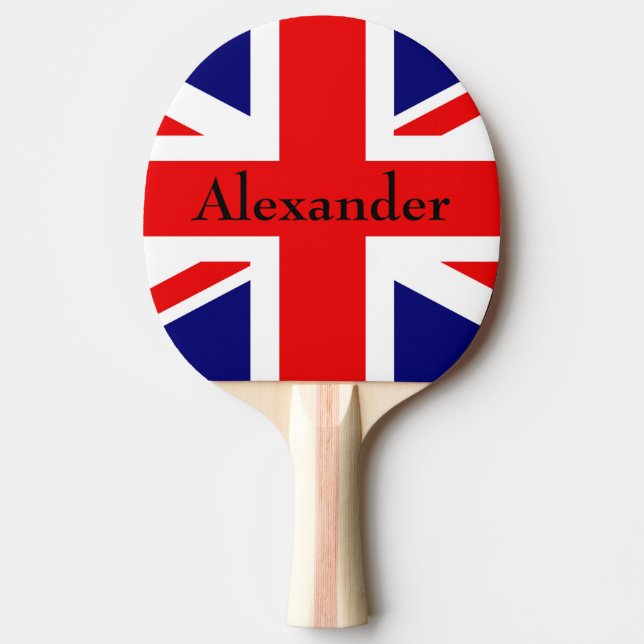 Pala De Ping Pong Personalizar la bandera británica (Anverso)