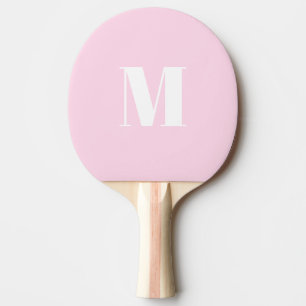 Pala De Ping Pong Personalizar monograma luz inicial rosa blanco