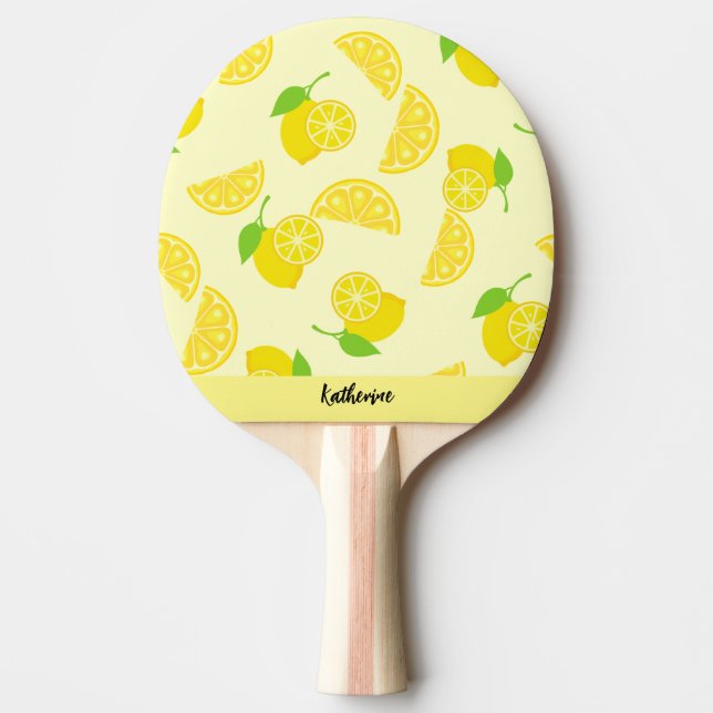 Pala De Ping Pong personalizar nombre limón sin soldadura (Anverso)