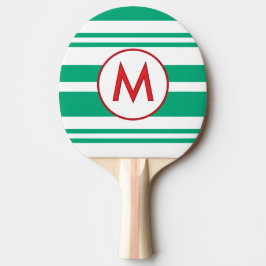 Pala De Ping Pong Personalized Candy Cane Stripe Monogram