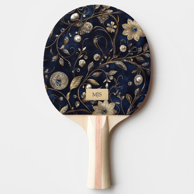 Pala De Ping Pong Personalized Floral Ping Pong Paddle (Anverso)