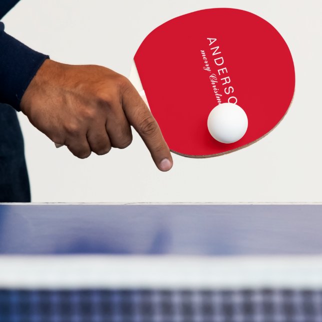 Pala De Ping Pong Personalized Name Festive Merry Christmas (in situ)