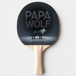 Pala De Ping Pong Personalized Papa Wolf Nature Silhouette